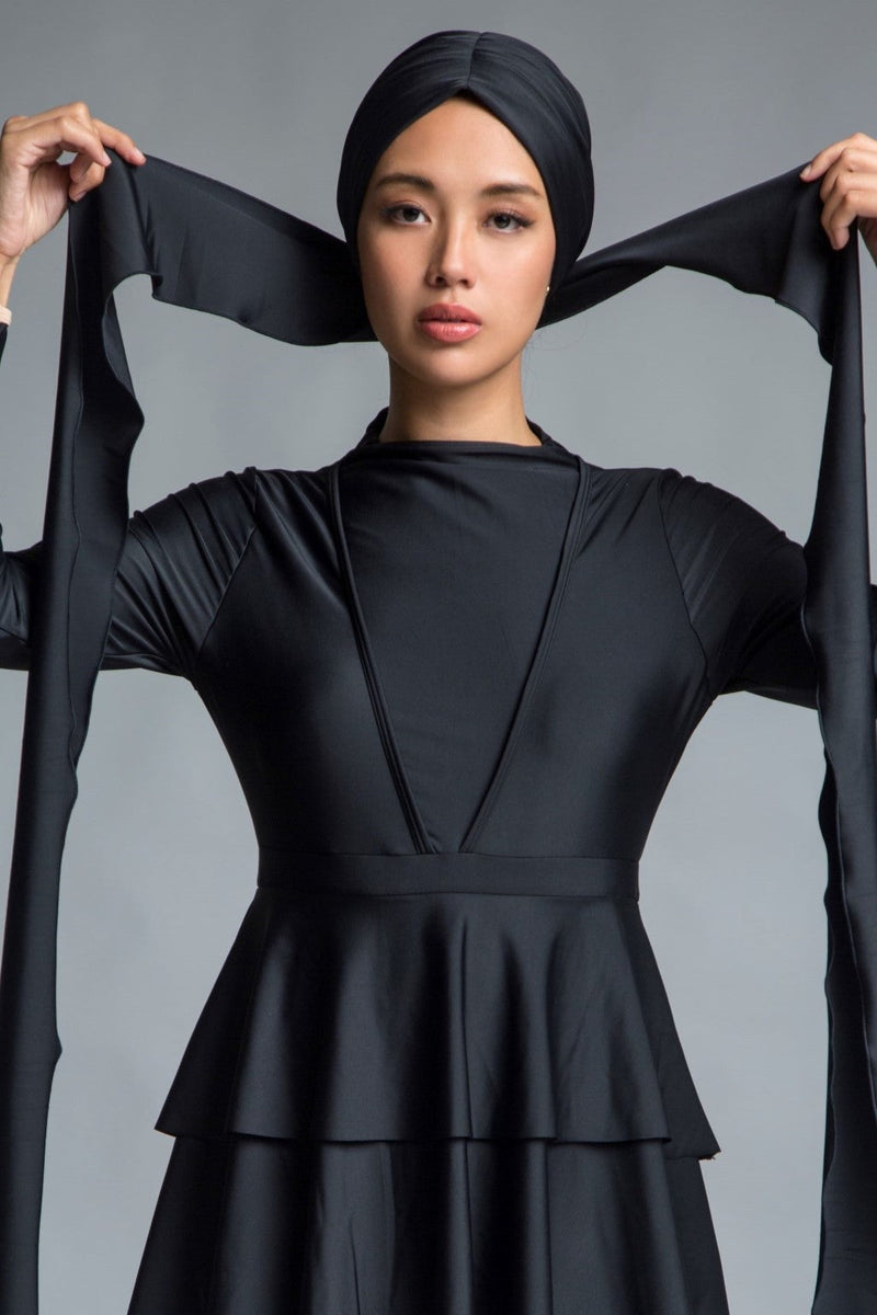 Self-tie Turban - Black-zoom-
