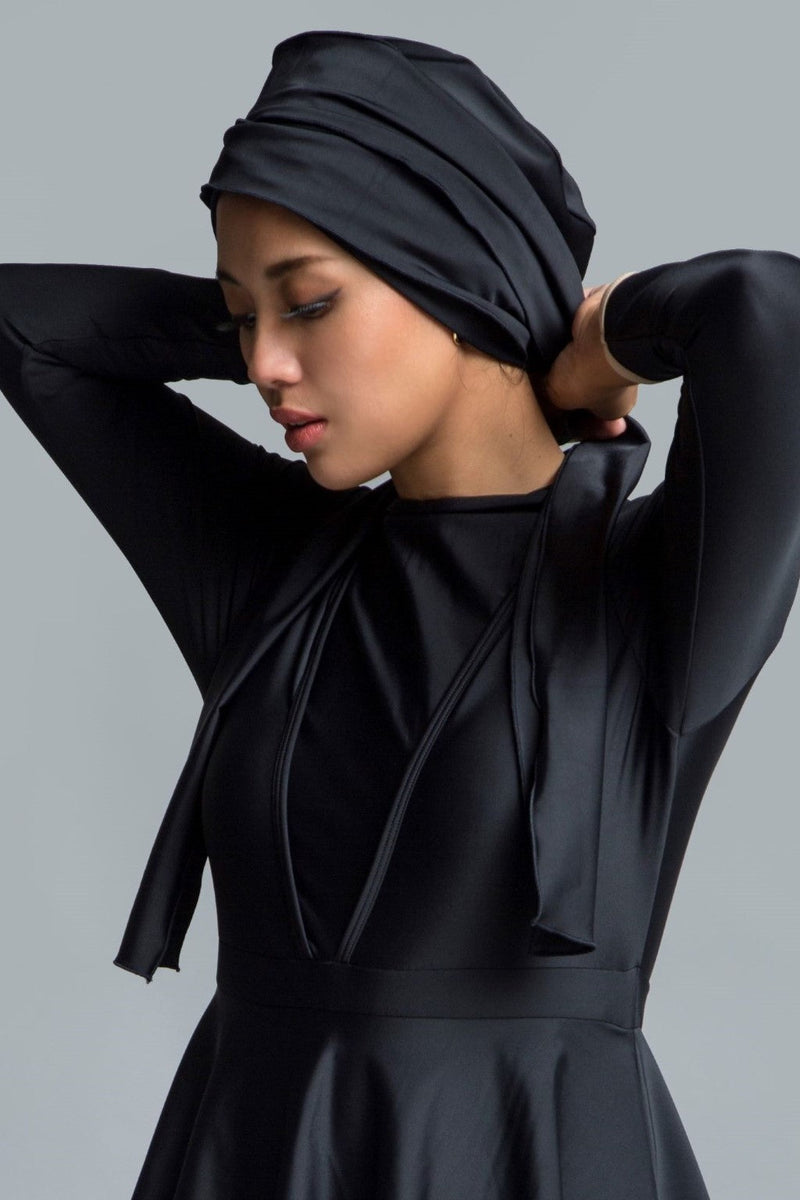Self-tie Turban - Black-zoom-
