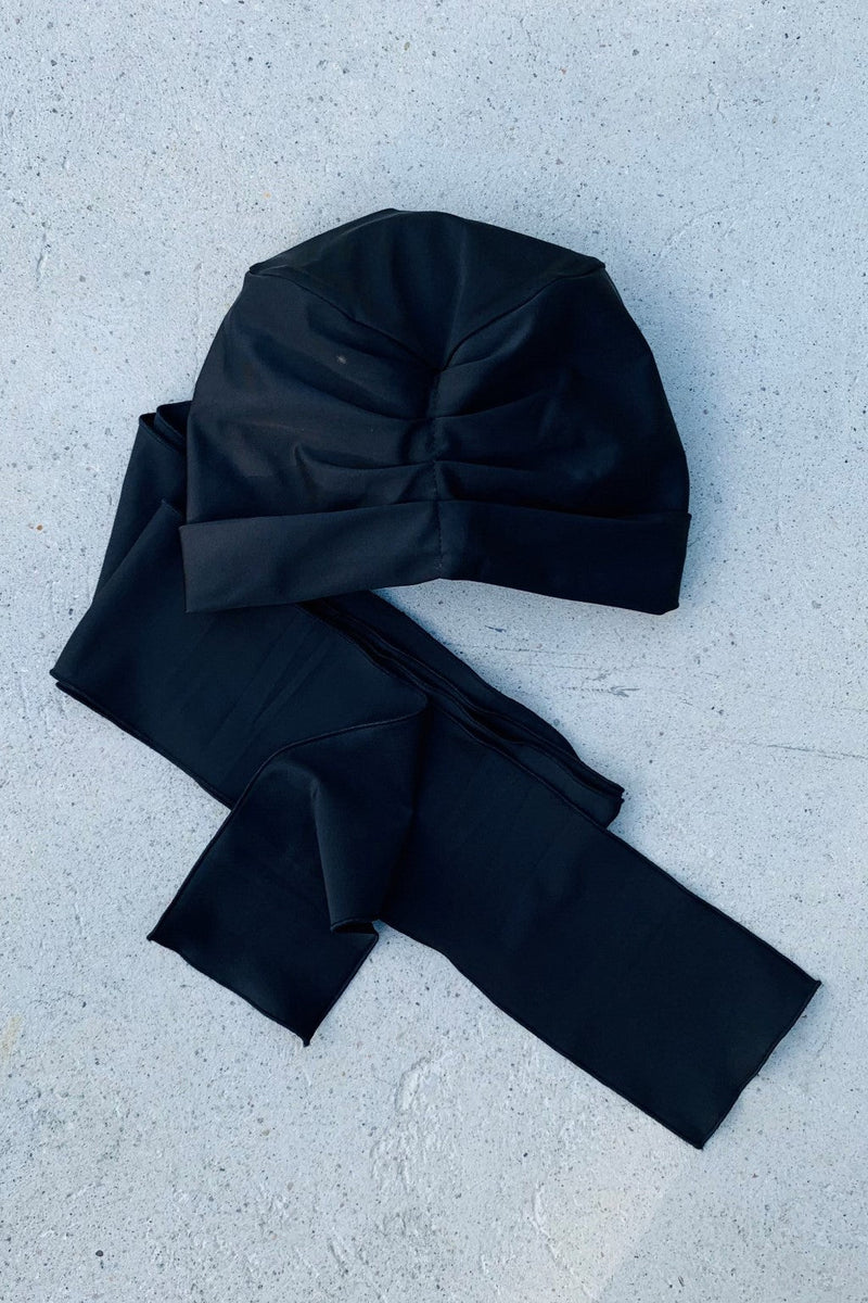 Self-tie Turban - Black-zoom-