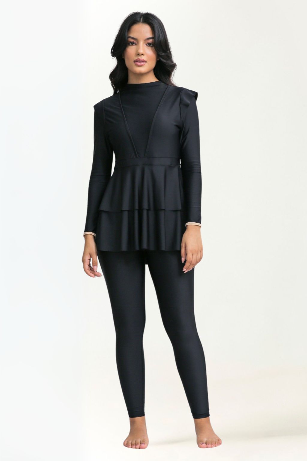 Serena Swim Dress - Black-1