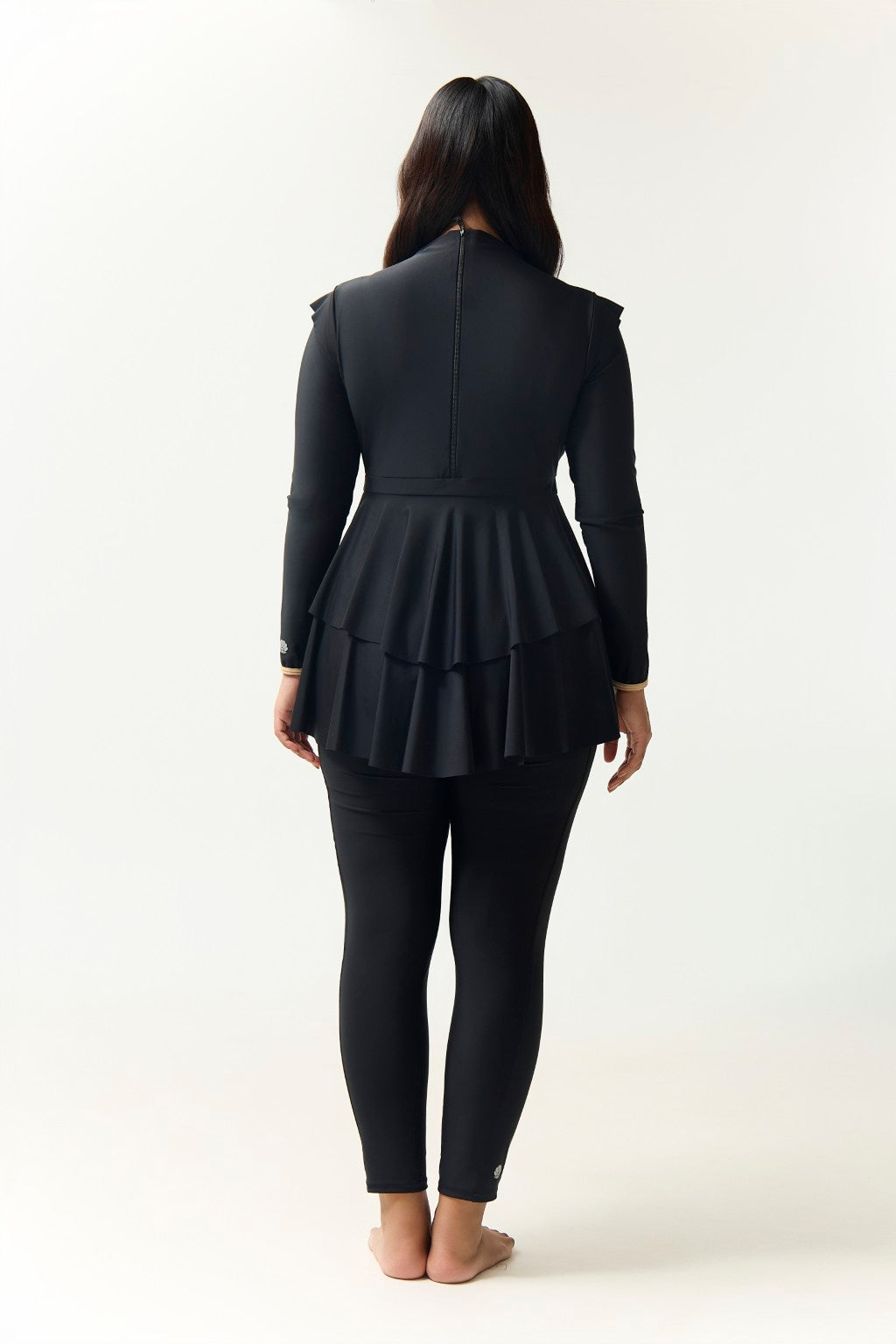 Serena Swim Dress - Black-zoom-7
