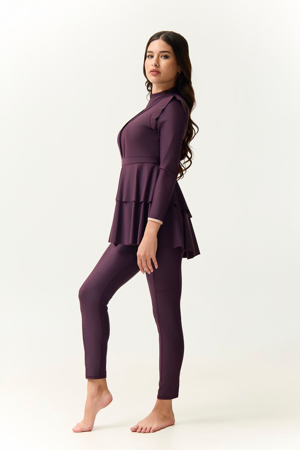 Serena Swim Dress - Plum-3