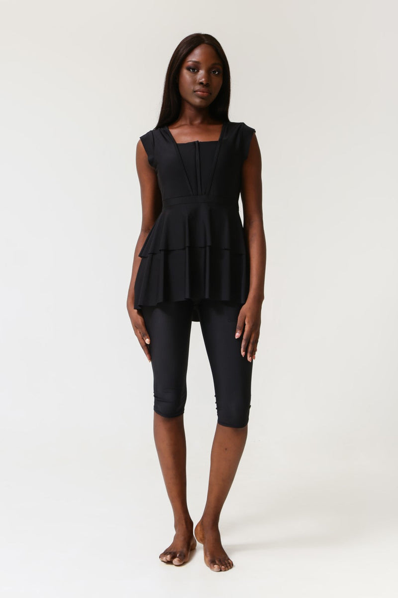 Serena Midi Swimsuit - Black-zoom-