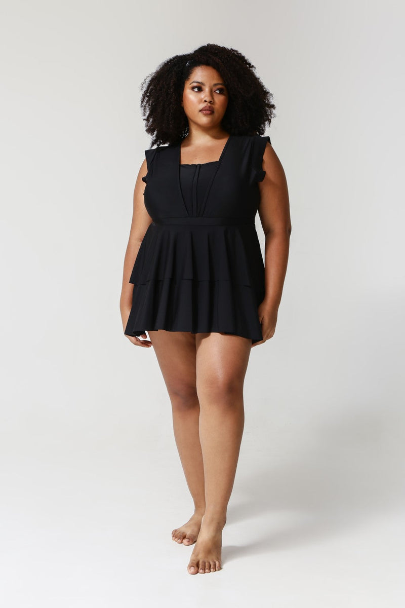 Serena Midi Swimsuit - Black-zoom-