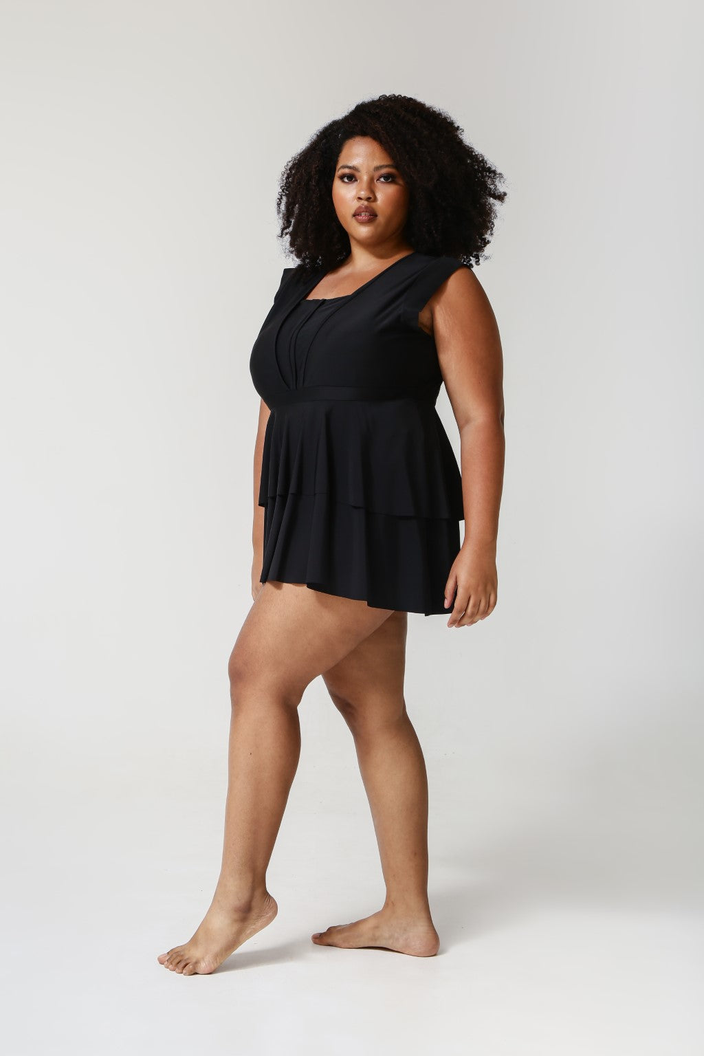Serena Midi Swimsuit - Black-zoom-6