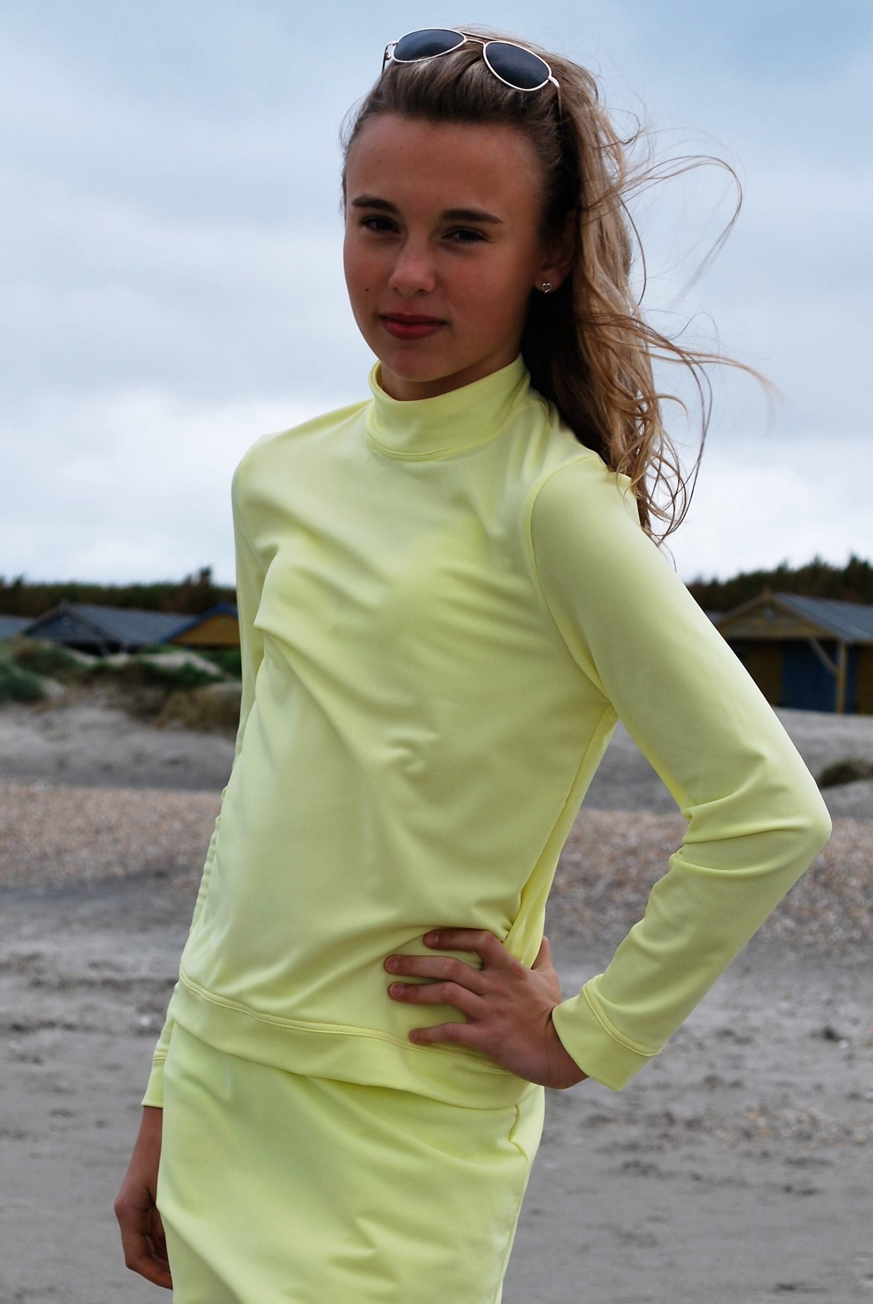 Teenage Unisex Long Sleeve Turtle Neck Top - UPF 50+, Age 11-16