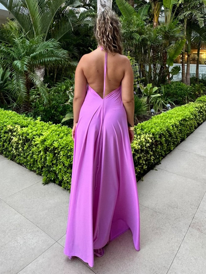 Low Cut Backless Beach & Resortwear UPF50+ Dress-5