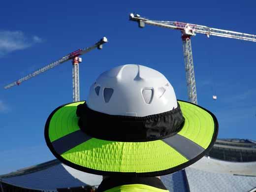 PRO Tech Lite Construction Helmet Visor Brim - Fluorescent Yellow - Reflective-zoom-1