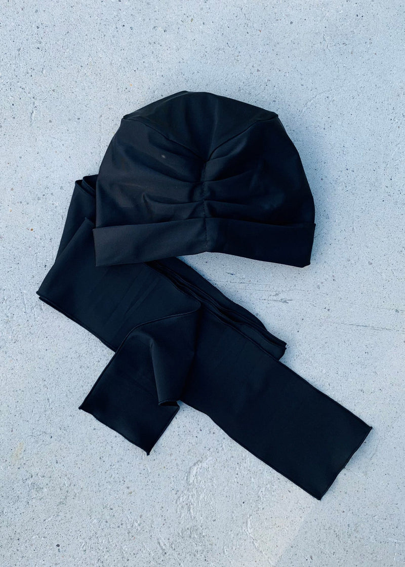 Self-tie Turban - Black-zoom-