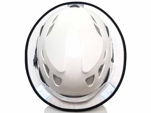 PRO Builder Construction Helmet Visor Brim - White Reflective-4