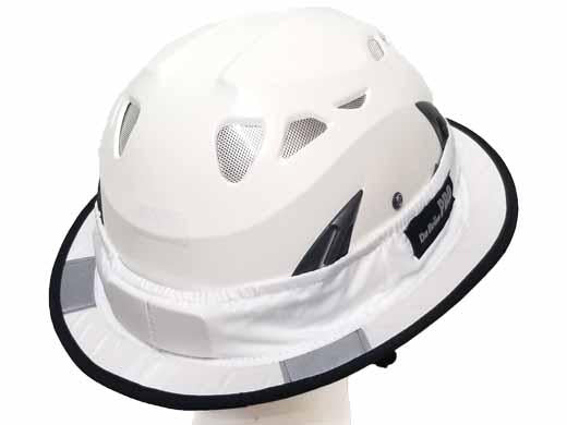 PRO Builder Construction Helmet Visor Brim - White Reflective-zoom-
