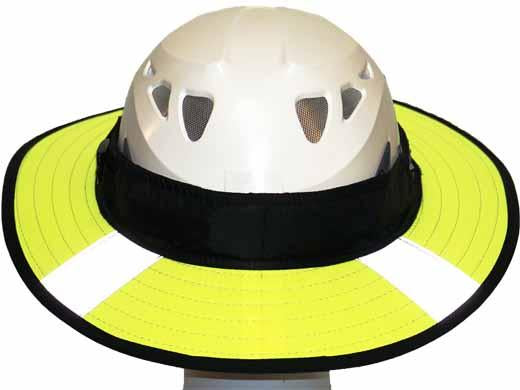 PRO Tech Lite Construction Helmet Visor Brim - Fluorescent Yellow - Reflective-zoom-