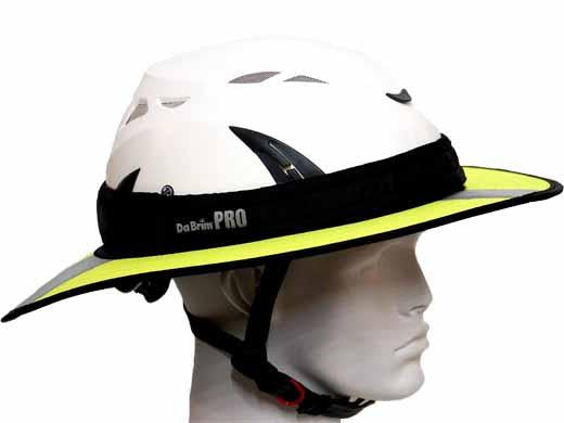 PRO Tech Lite Construction Helmet Visor Brim - Fluorescent Yellow - Reflective-zoom-