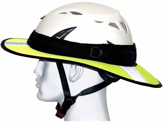 PRO Tech Lite Construction Helmet Visor Brim - Fluorescent Yellow - Reflective