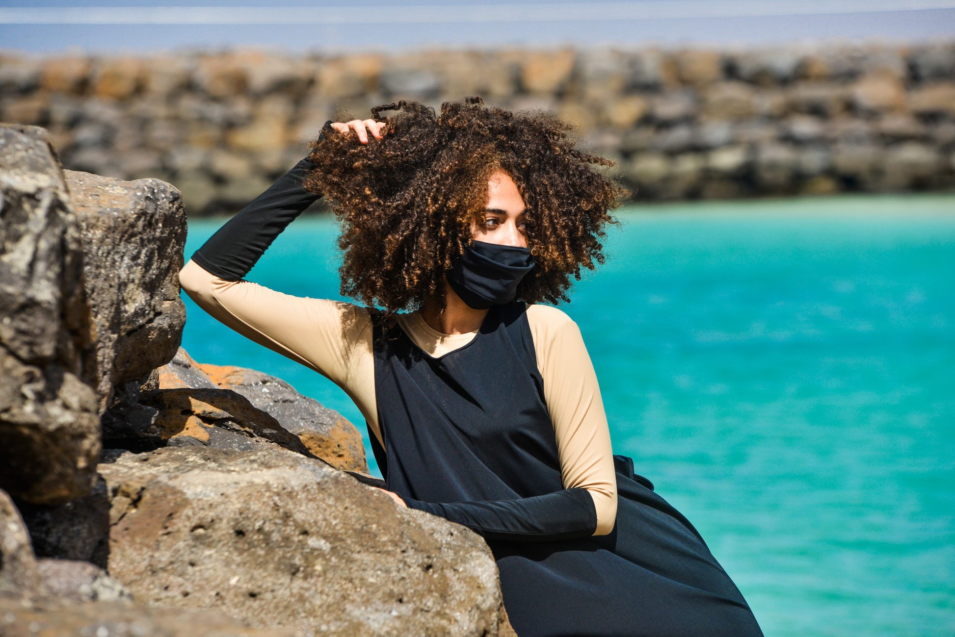 SunSibility Double Layered Mouth Piece Mask UPF50+-7