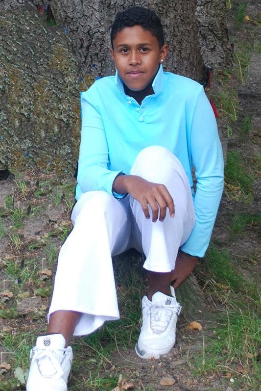 Teenage Unisex Long Sleeve Sun Protective Polo Shirt - UPF 50+, Age 11-16-2