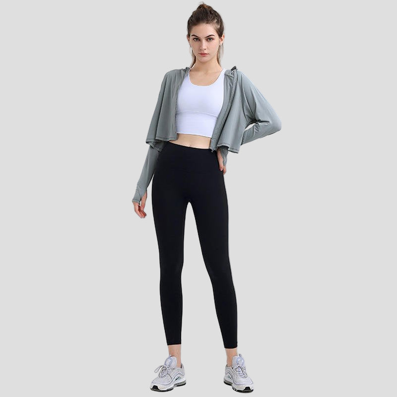 UPF 50+ Hooded Cropped Shirt-zoom-