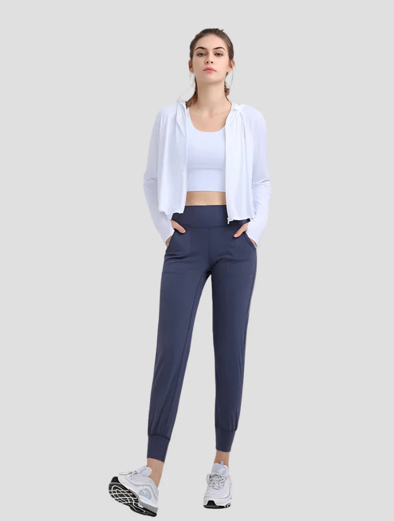 UPF 50+ Hooded Cropped Shirt-zoom-
