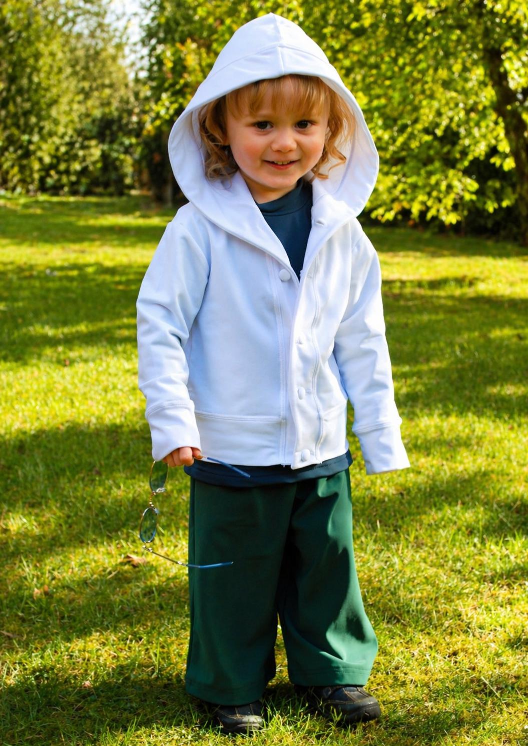 Unisex Long Sleeve Hooded Cardigan - UPF 50+, Age 0-10-zoom-1