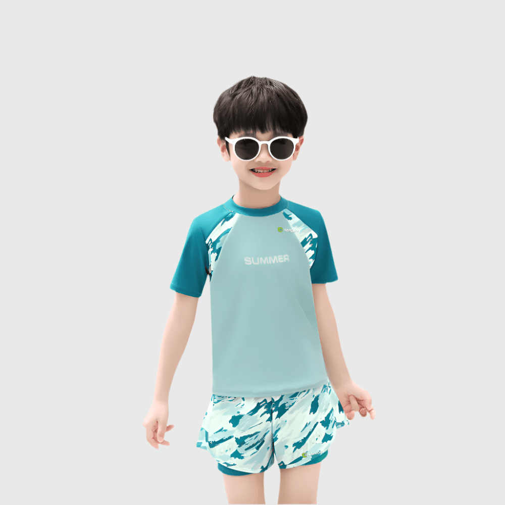 Boys UPF 50+ Camo Swimwear Set-zoom-4