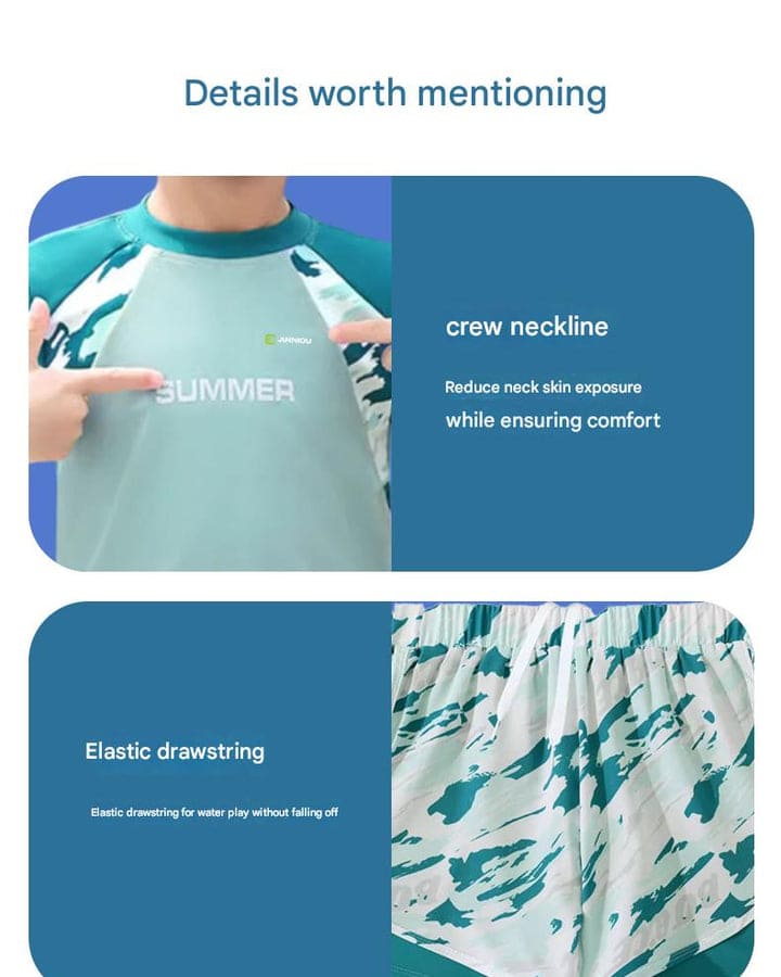 Boys UPF 50+ Camo Swimwear Set-zoom-6