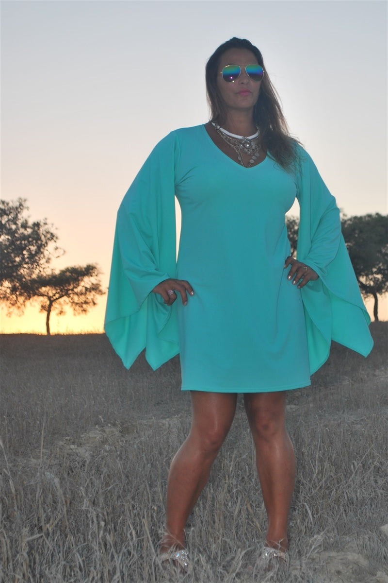 Ready to Dispatch Butterfly Kaftan Bianco White - UPF 50+-zoom-