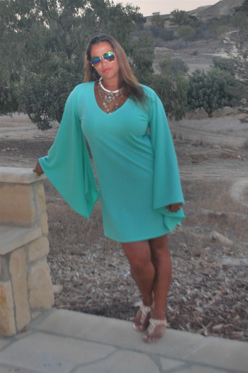 Ready to Dispatch Butterfly Kaftan Spring Green - UPF 50+-zoom-