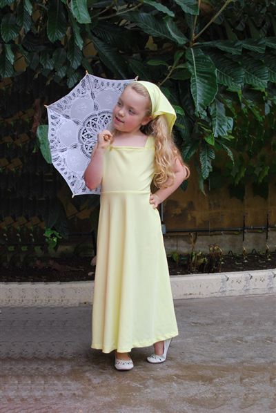 Long Plain Summer Dress - UPF 50+, Age 0-10-zoom-4