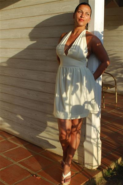 SunSibility Halter Neck Ruched Dress ( Short ) - UPF 50+
