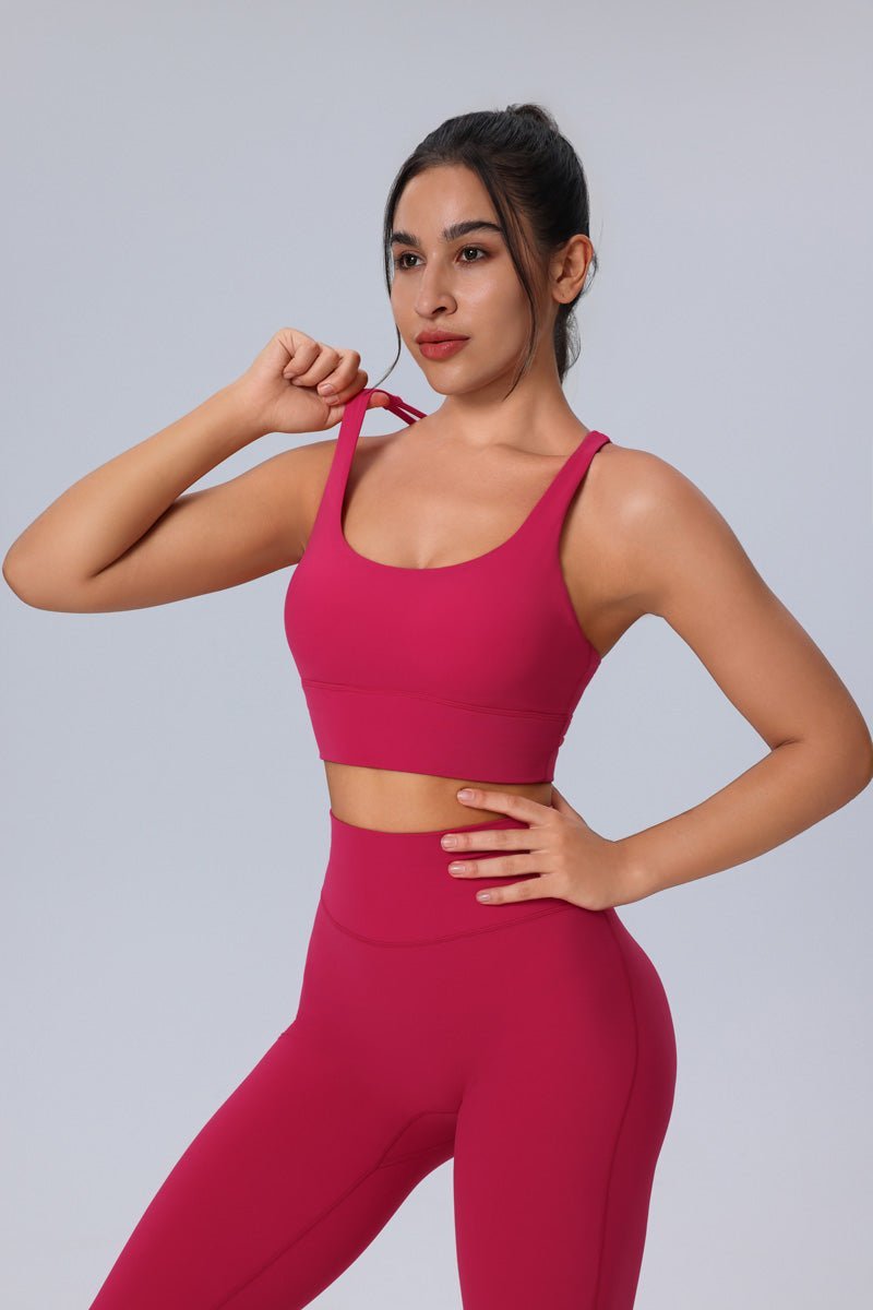 Crisscross Back Sports Bra-zoom-