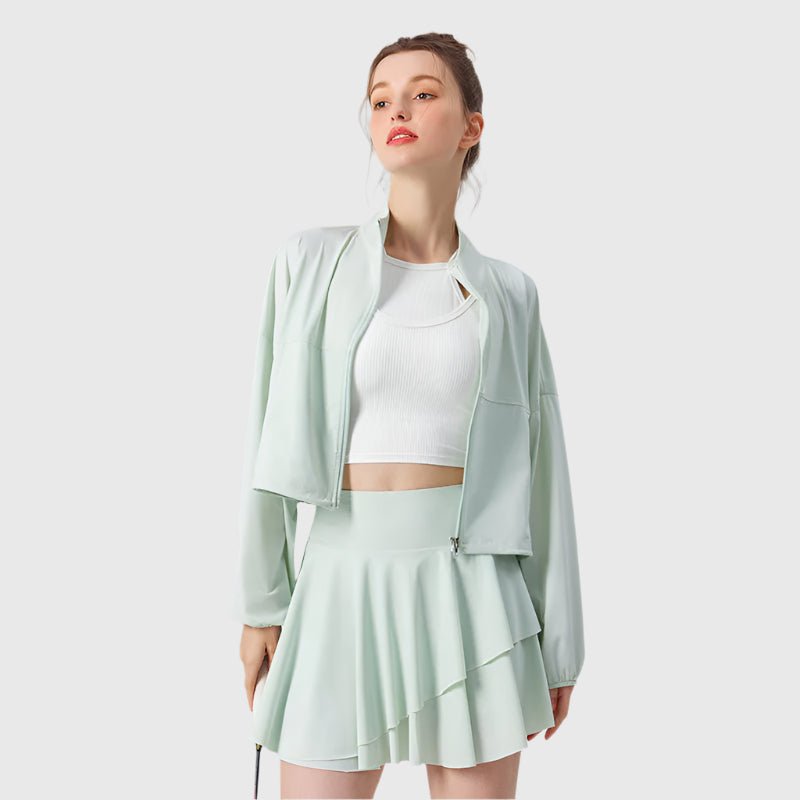 UPF 50+ Pleated Skirt & Crop Top Set-7
