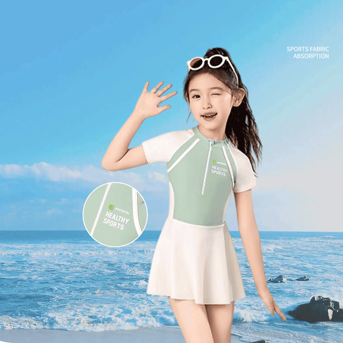 Girl's UPF 50+ Swim Dress-6