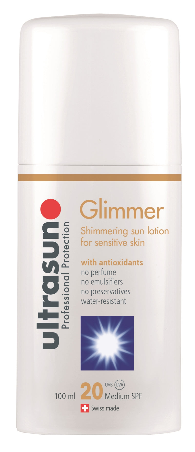 Ultrasun Glimmer 20 Sensitive Formula  - 100ml-zoom-1