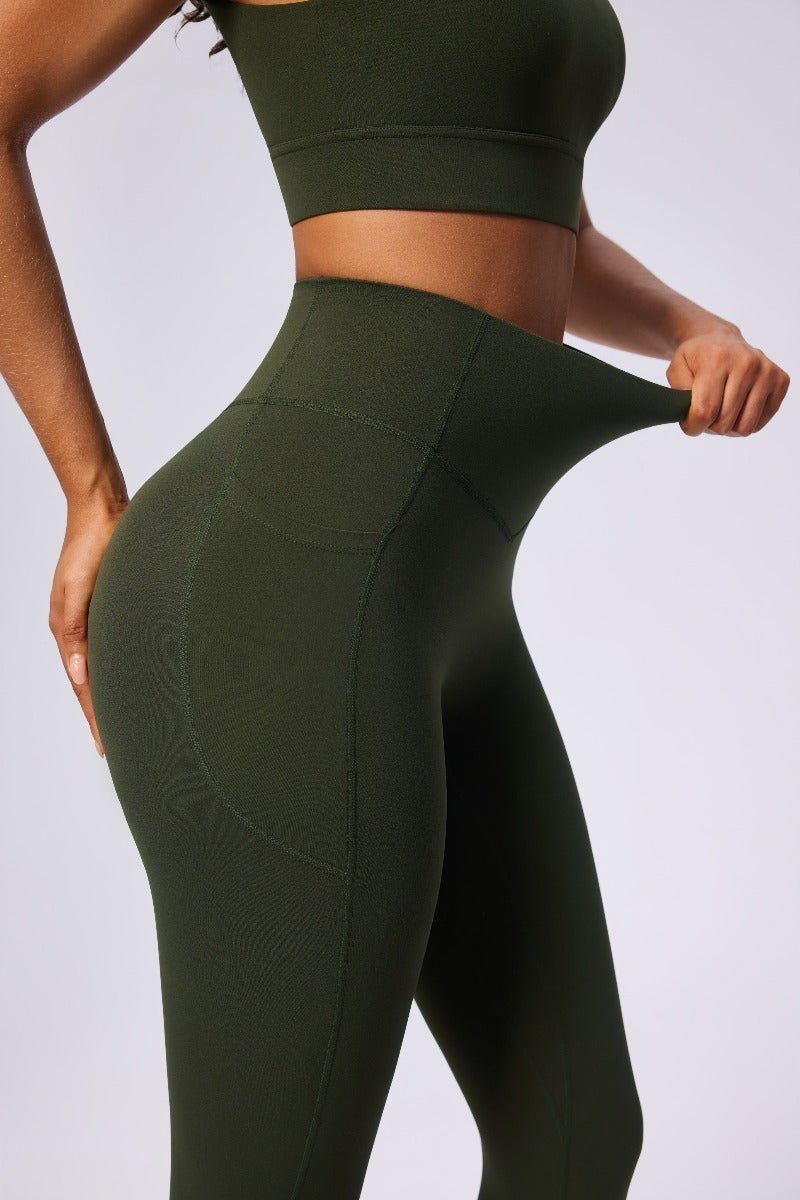 High Rise Yoga Pants with Pockets-zoom-