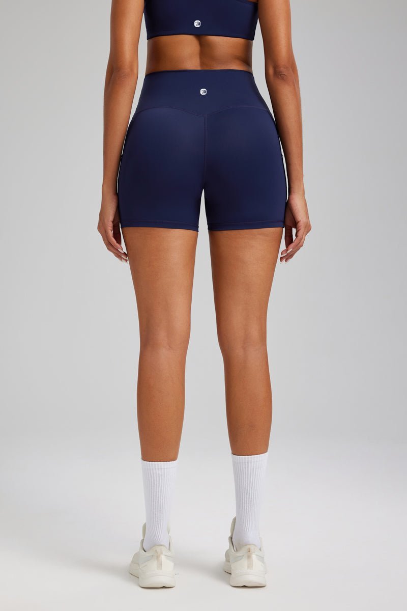 High Waist Pocket Yoga Shorts-zoom-