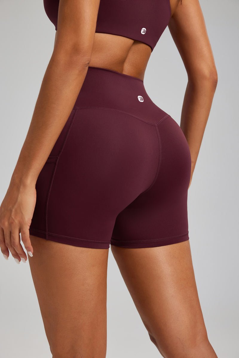 High Waist Pocket Yoga Shorts-7