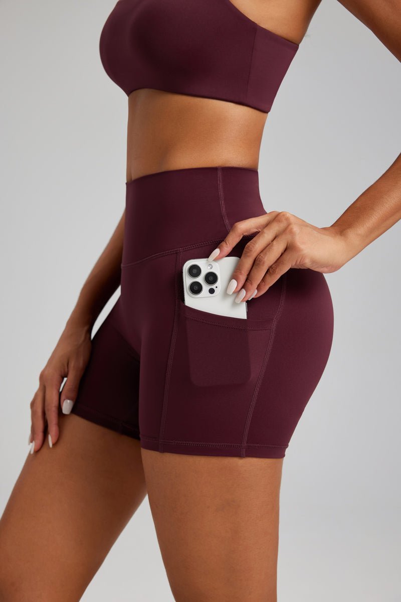 High Waist Pocket Yoga Shorts-zoom-8