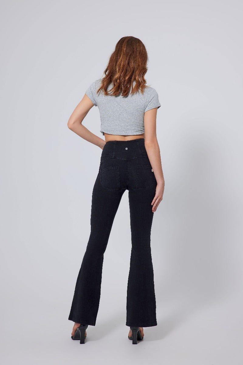High Waist Straight Flare Jeans-zoom-