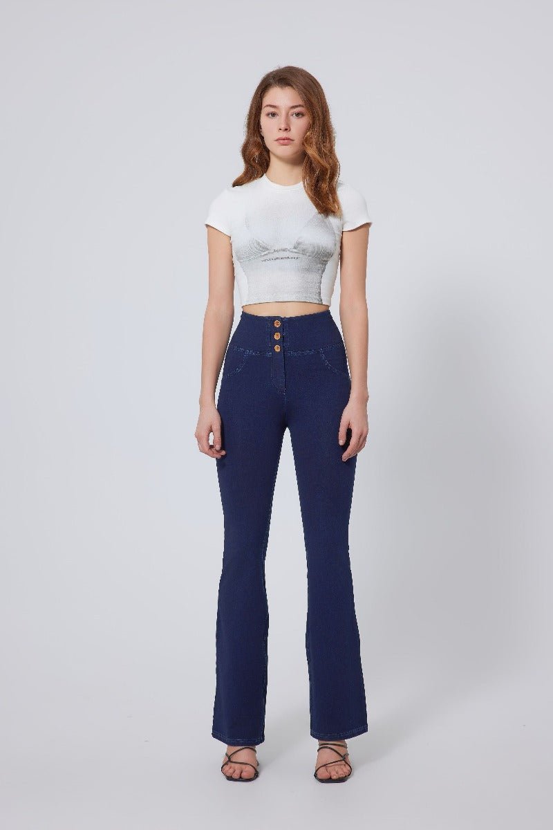 High Waist Straight Flare Jeans-zoom-4