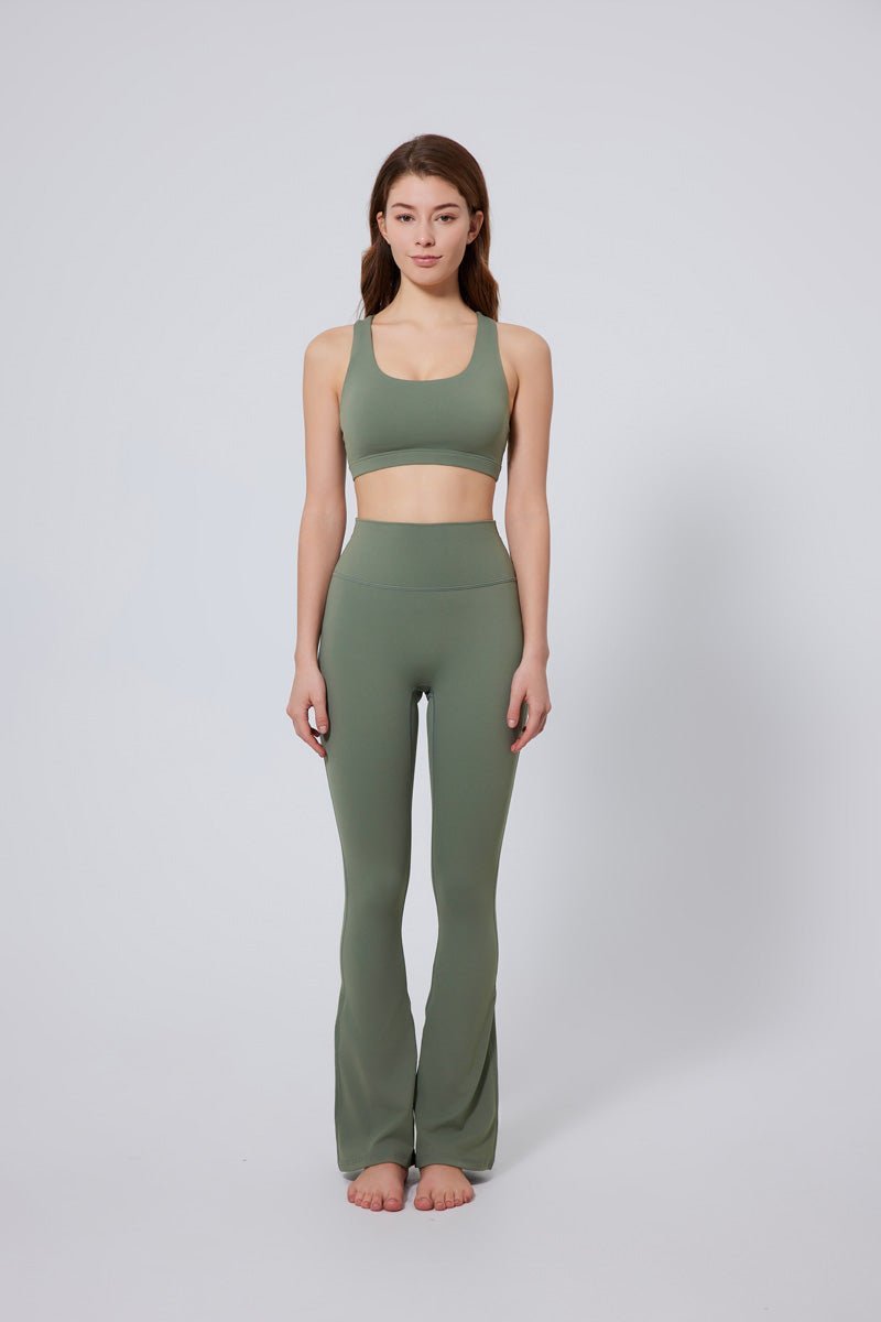 High Waisted Bootcut Yoga Leggings-zoom-7