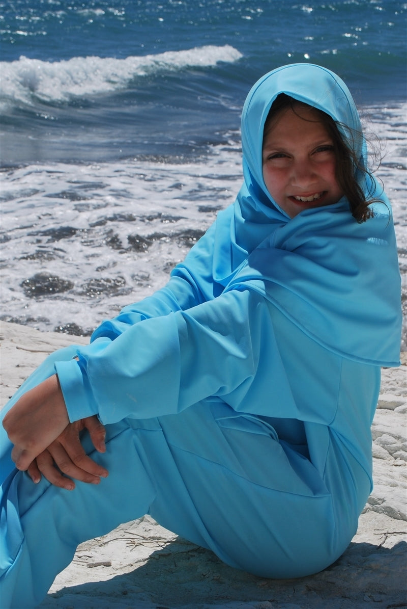 Ready to Dispatch - Kids Hijab Inspired Scarf Oxygen Mint - UPF50+-zoom-1