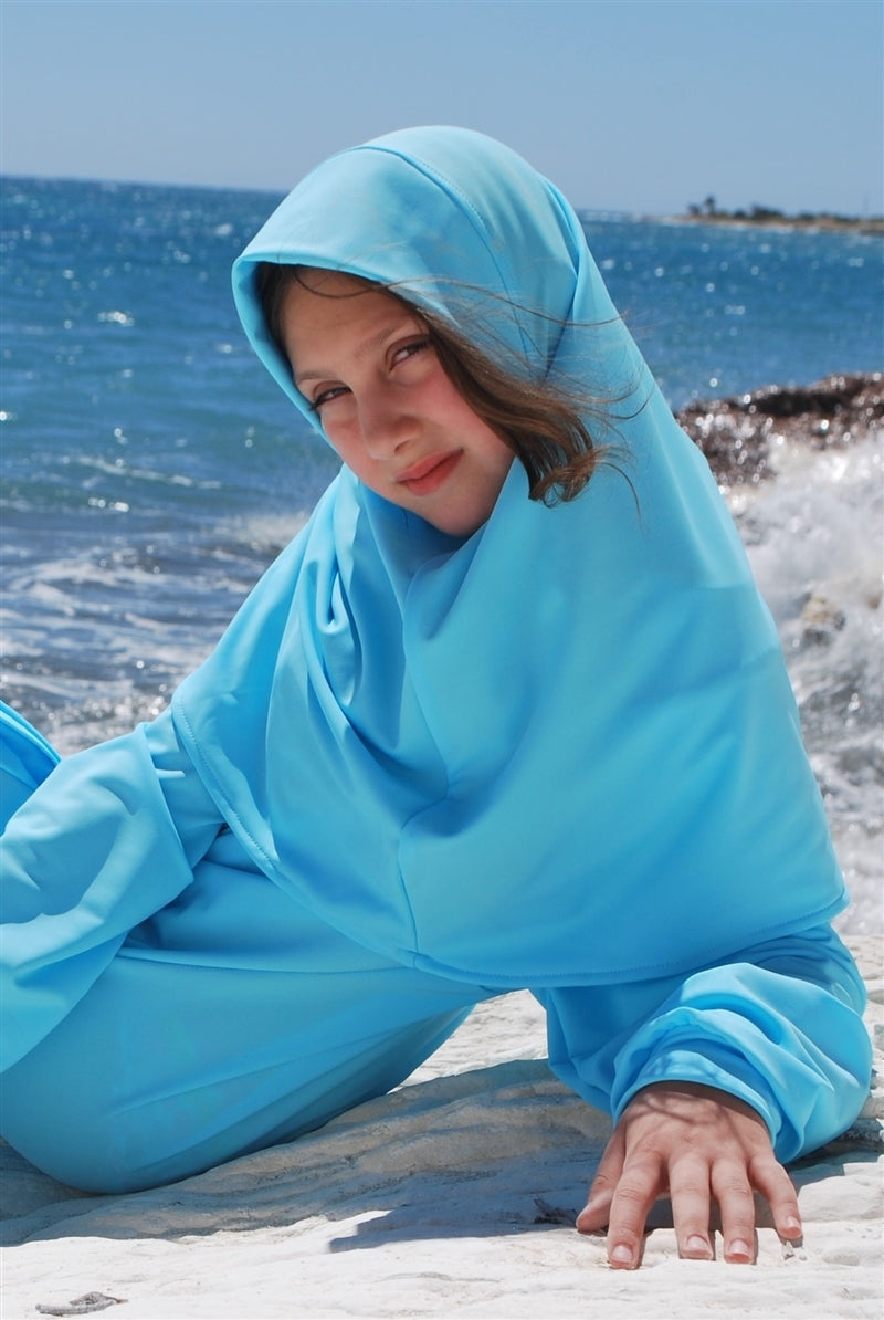 Ready to Dispatch - Kids Hijab Inspired Scarf Oxygen Mint - UPF50+-zoom-