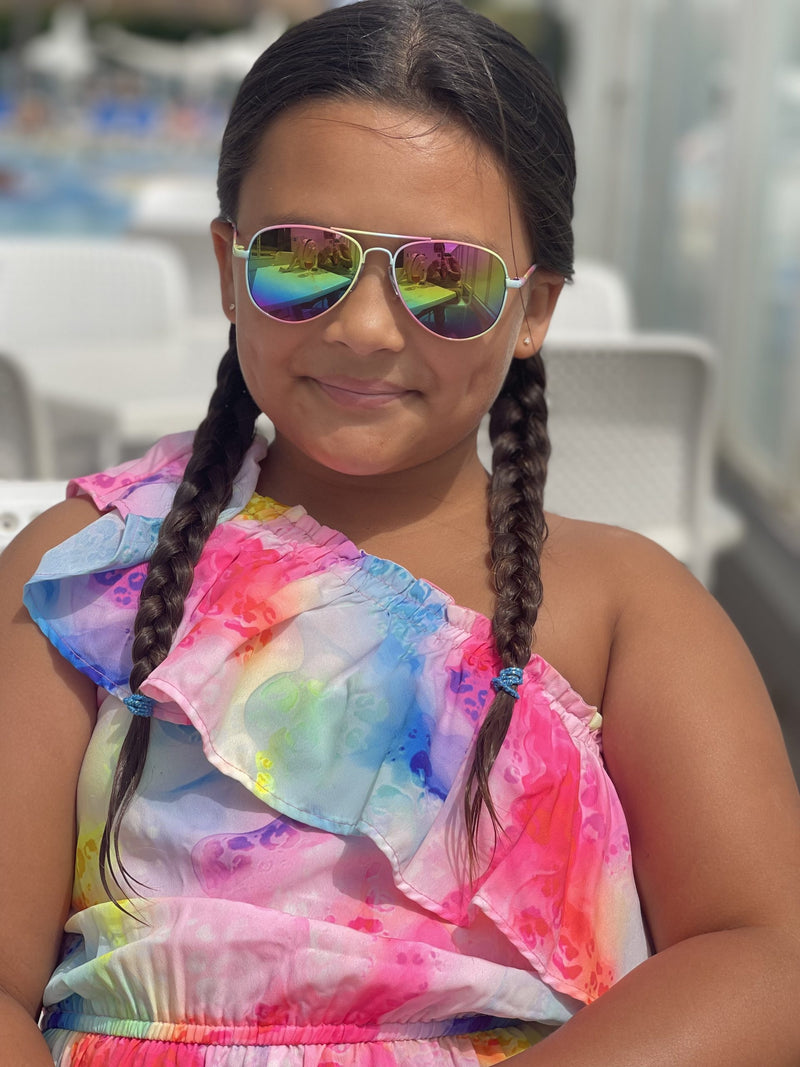 Kids Pastel Style Rainbow Sunglasses by Foster Grant-zoom-