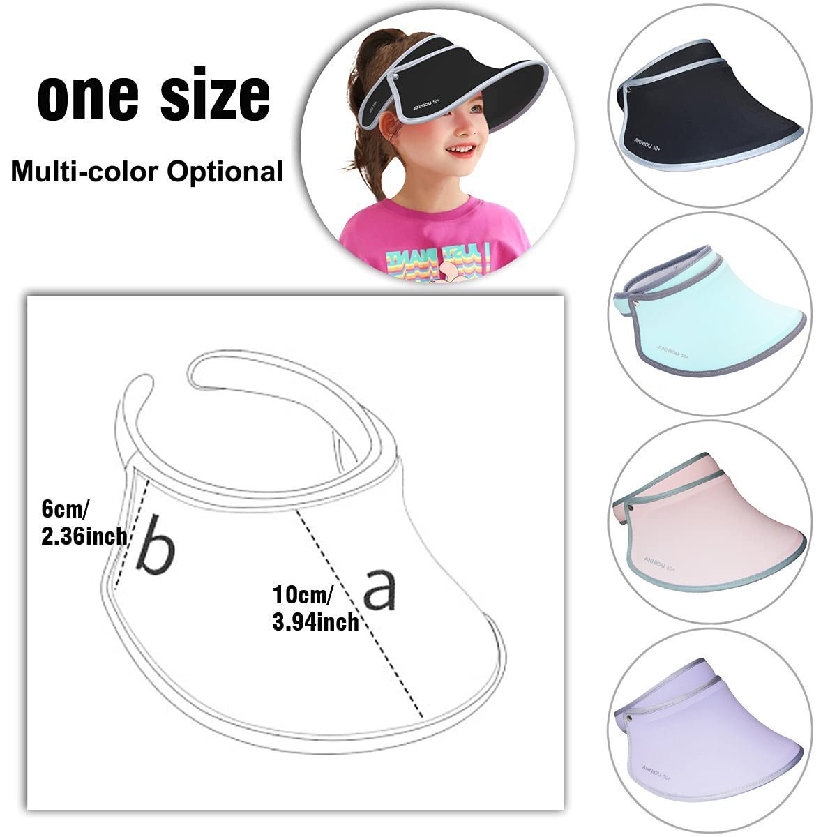 Kids UPF 50+ Sun Protection Visor-5