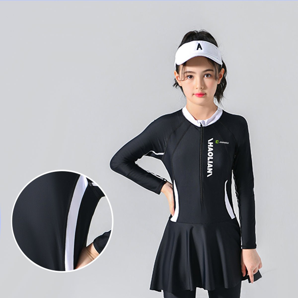 Kids UPF 50+ Skirt Swimsuit-4