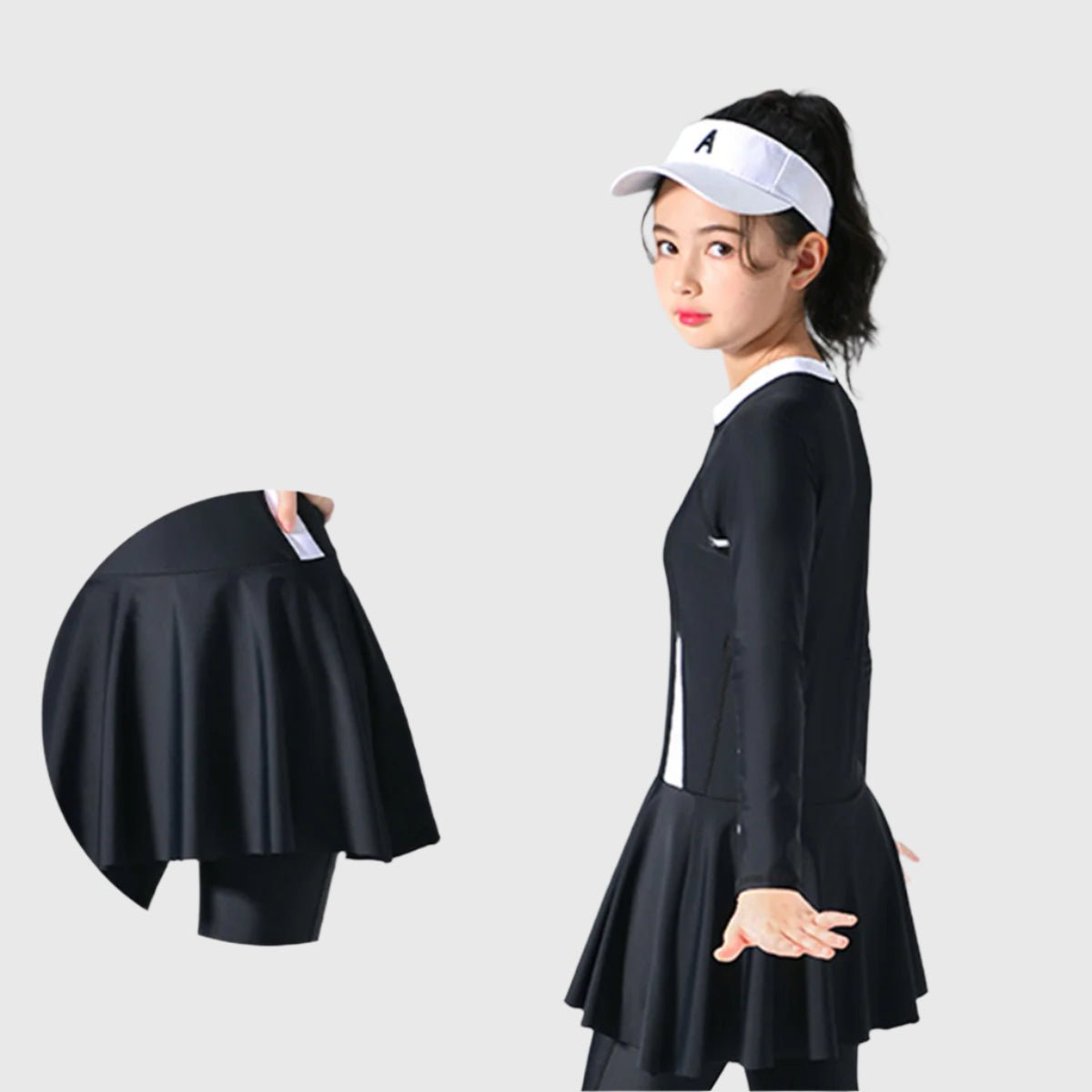Kids UPF 50+ Skirt Swimsuit-3