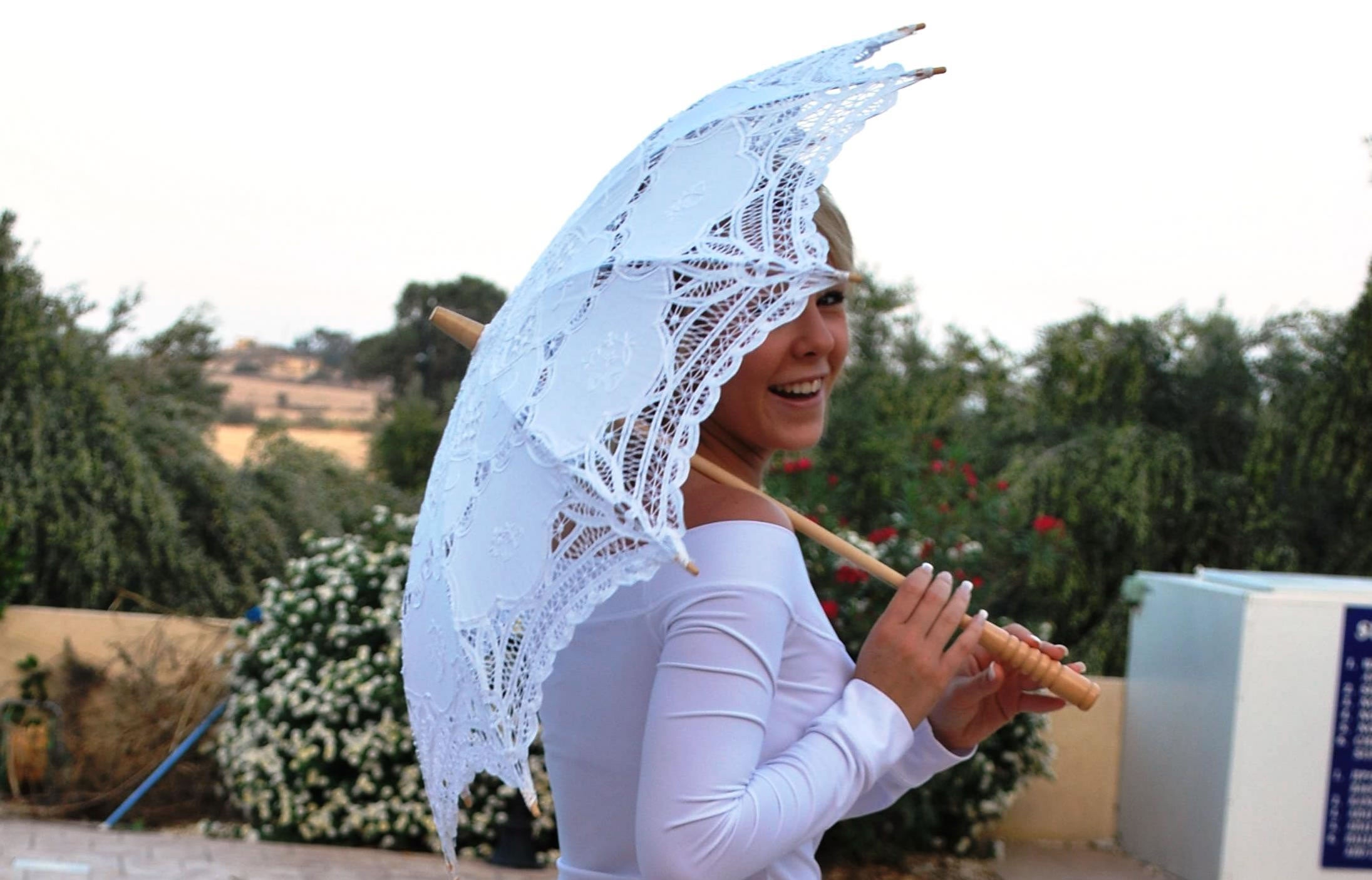 Lace Parasols Adult - Non SPF Rated & Lined Lace Parasols-zoom-26