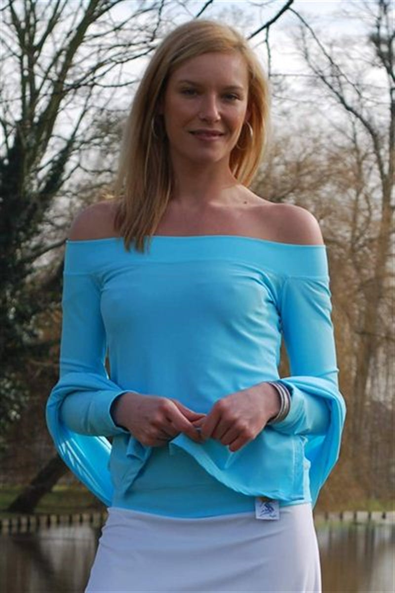 Ready to Dispatch - Wide Band Off the Shoulder Top Black Nero Size 20- UPF 50+-zoom-1