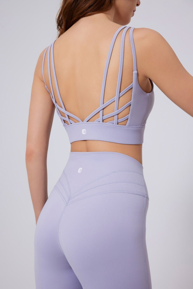 Strappy Crisscross Back Sports Bra-zoom-4