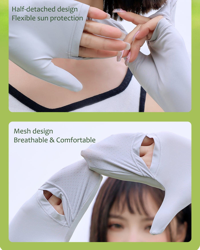 Long Sleeve Sun Protective Gloves-zoom-